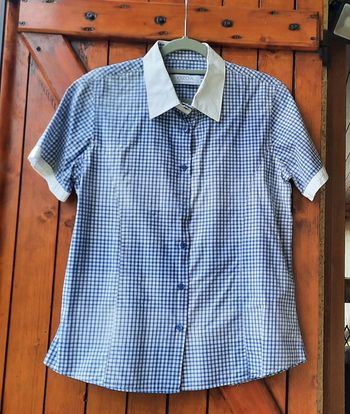 Chemise femme carreaux bleus et blancs, Ozoa, taille 40