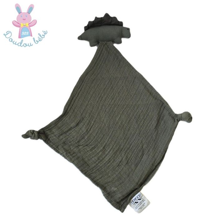 Doudou plat Dinosaure lange vert kaki LIEWOOD
