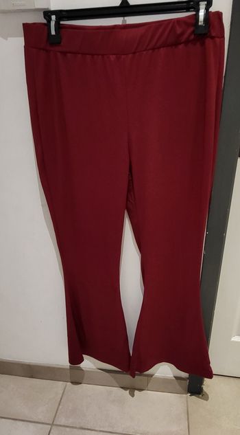 Pantalon femme bordeaux fluide en 44/46