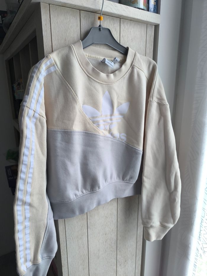 Sweat court Adidas doublé polaire - photo numéro 2