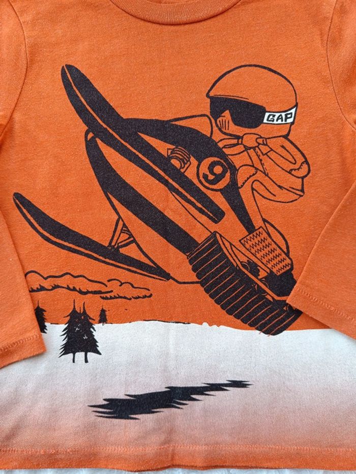 Tee shirt manches longues Garçon 4 ans neige BabyGap - photo numéro 4