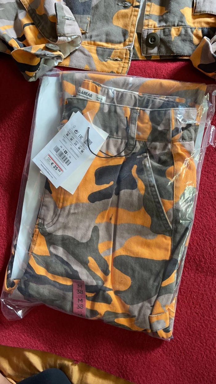 Joli ensemble veste courte et pantalon camouflage neuf avec étiquette - photo numéro 2
