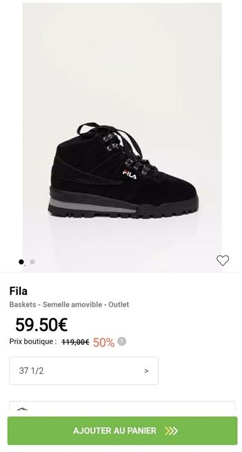 Basket cuir nubuck p37.5 neuf Fila