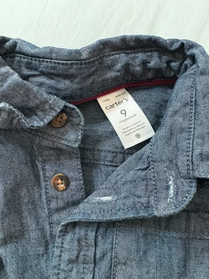 Body fin en jean 9 mois - photo numéro 2