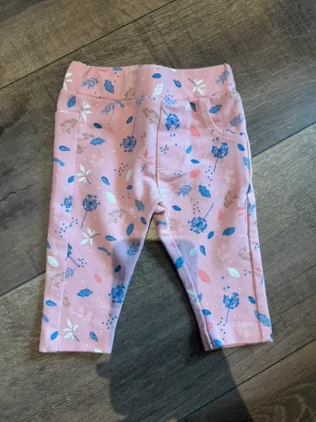 Legging fleuris rose 3 mois