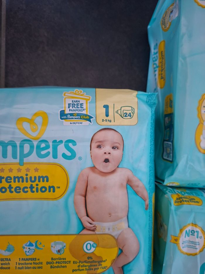 3 paquets de 24 couches PAMPERS Taille 1 - photo numéro 2