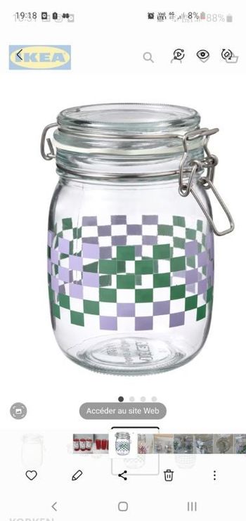 Bocal en verre ikea