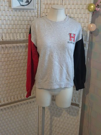 🎓joli sweat Harvard Color-block Original mixte 16 ans
