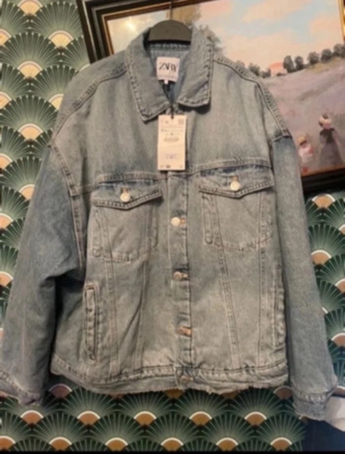 Veste en jean longue hiver Zara, taille 40 nouvelle collection acheter 60 €