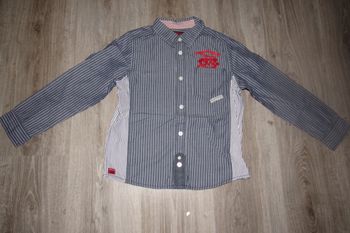  CHEMISE A MANCHES LONGUES GRISE ET BLANCHE GARÇON - CATIMINI - 8 ANS - n°02