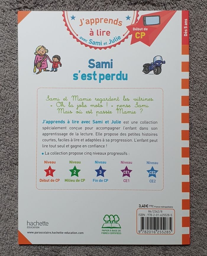 Livre "Sami s'est perdu" - J'apprends à lire avec Sami et Julie (Début de CP) / Hachette - photo numéro 2