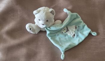 Doudou ours SWEET DREAM blanc bleu