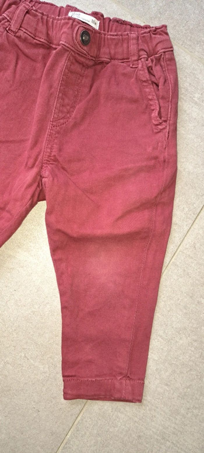 Jeans bordeaux 18 mois LC Kids - photo numéro 2