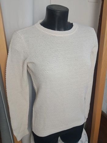Vila pull blanc T.36/38 en tbe
