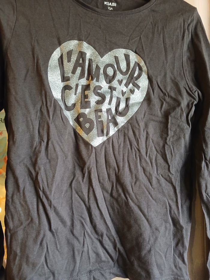 Tee-shirt manches longues 10 ans Kiabi - photo numéro 2