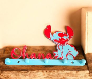 Support accroche clefs murale stitch 