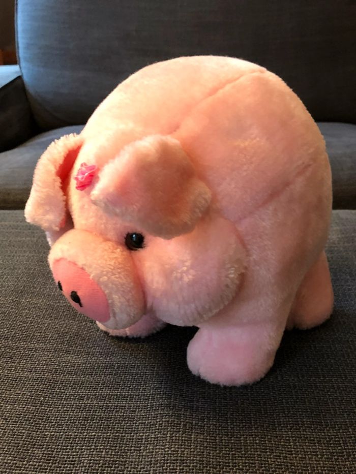 Peluche cochon rose - photo numéro 3