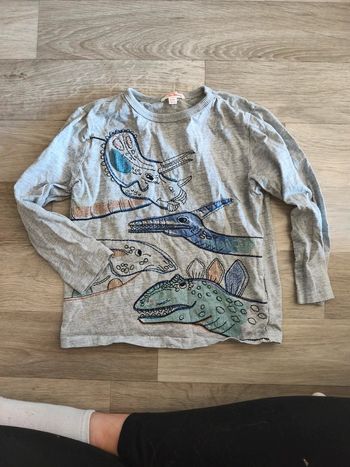 Tee shirt manches longues dinosaure taille 6 ans marque du pareil au même