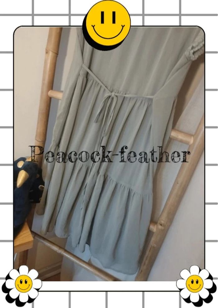 Robe kaki bohème dentelle T1 36/38 - photo numéro 6