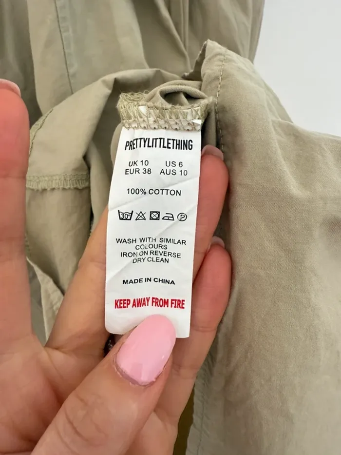 Robe Vert Sauge PrettyLittleThing T38 Manches Bouffantes - photo numéro 6