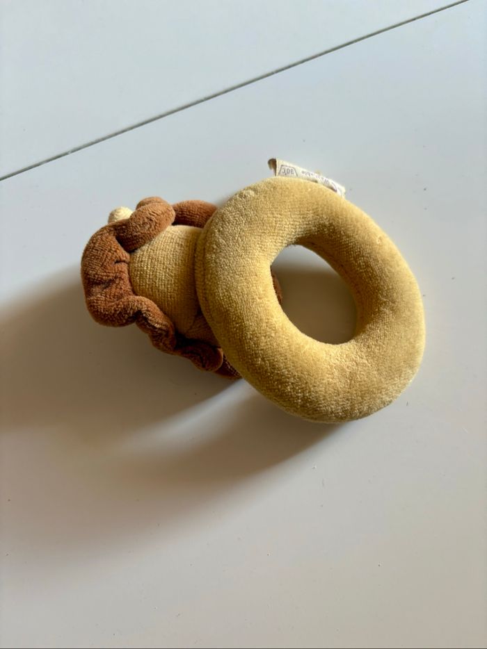 Peluche hochet lion marron - photo numéro 2