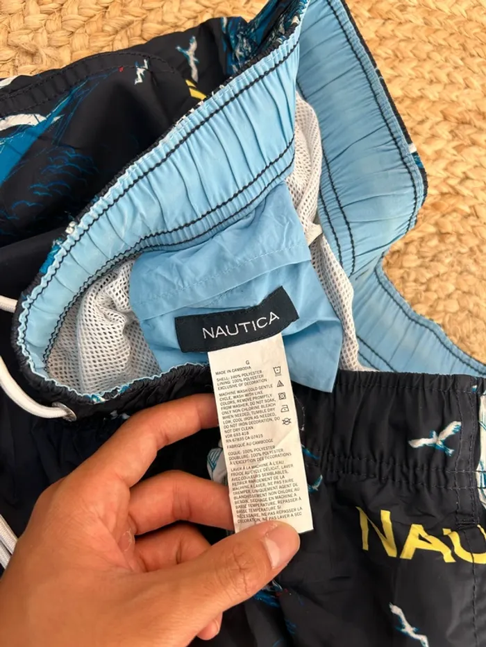 Short de Bain Nautica Marine Homme L | Très Bon État | Style Classique | BS1986 - photo numéro 3