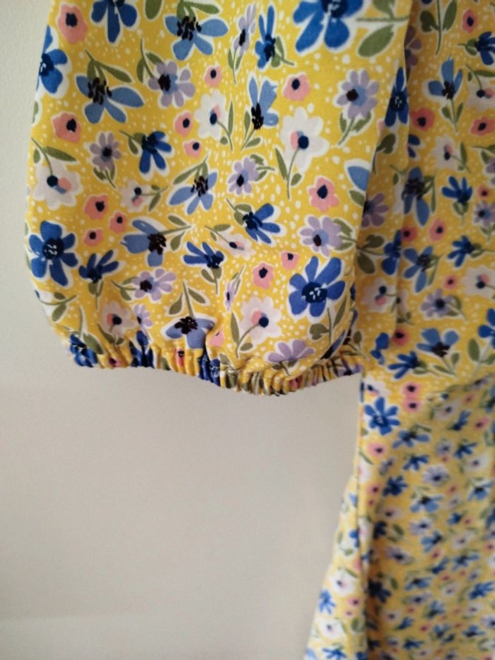 #robe#jaune#motif fleuri - photo numéro 6