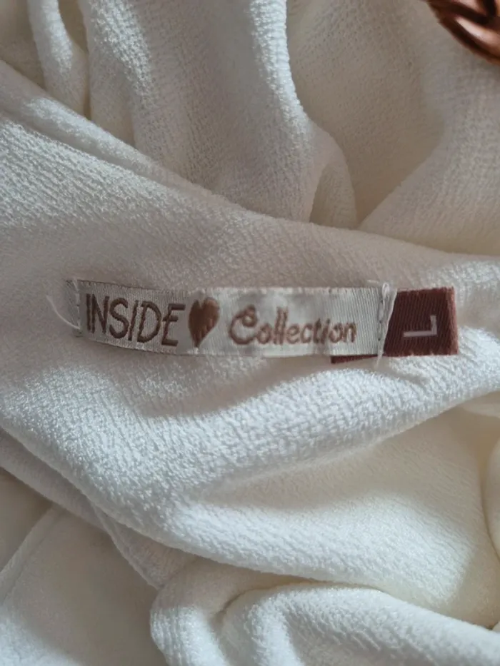 Robe d'été écrue avec jolie ceinture Inside Collection Taille L - photo numéro 14
