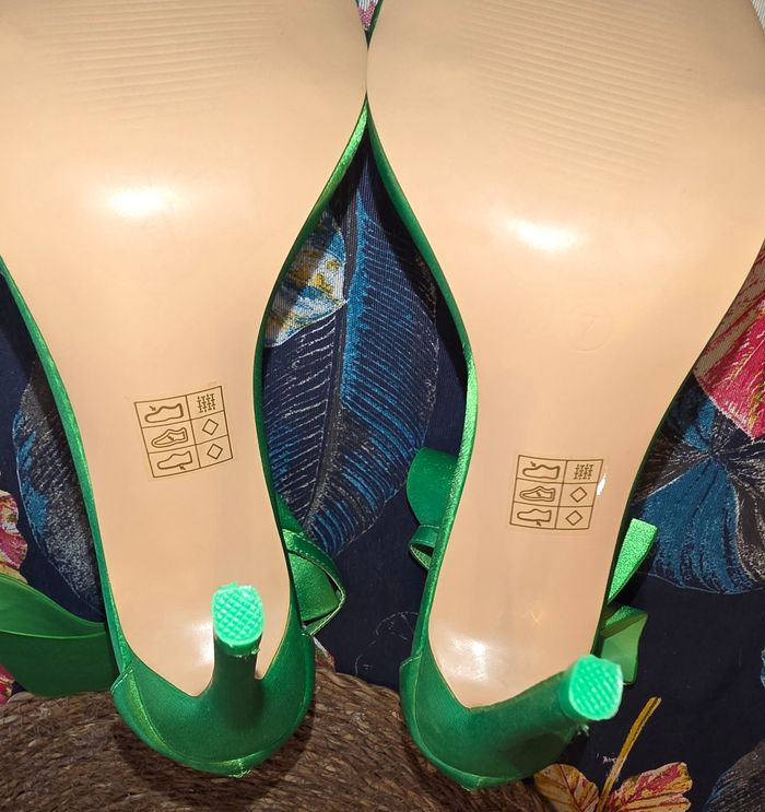 Escarpins vert gros noeud 40 - photo numéro 8