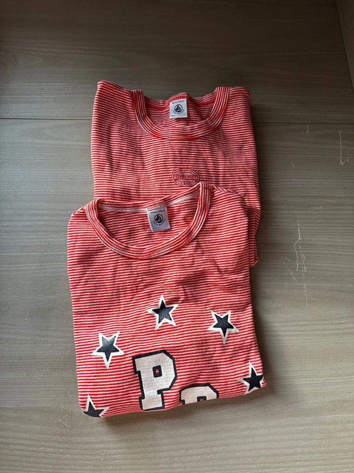 Lot 2 t shirt petit bateau