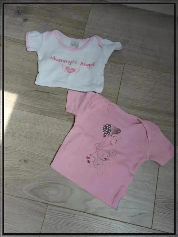 Lot de 2 bodies manches courtes 6 mois
