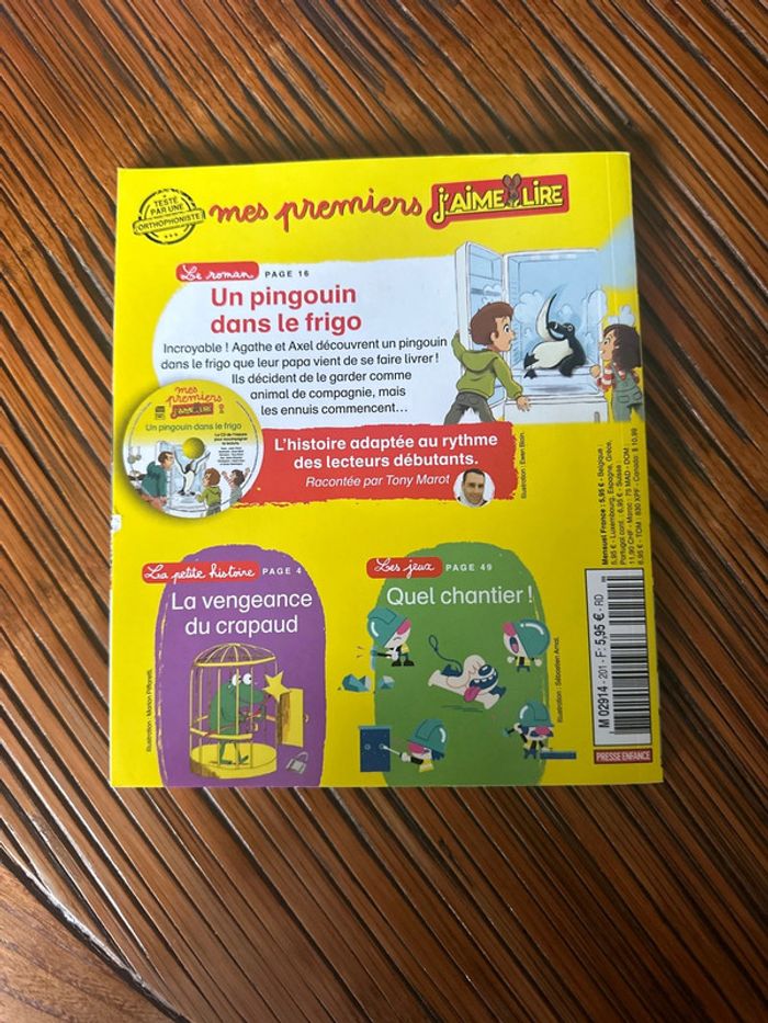 Livre mes premières j’aime lire avec CD un pingouin dans le frigo - photo numéro 2