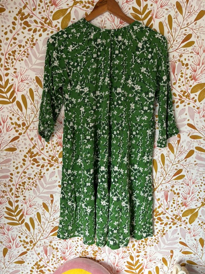 Robe fleurie bohème vert - photo numéro 3