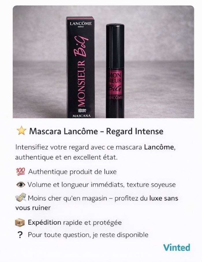 Mascaras Noir Lancome "Monsieur BIG" - photo numéro 2