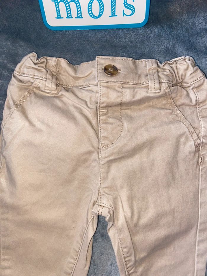 Pantalon beige chino 6 mois - photo numéro 3