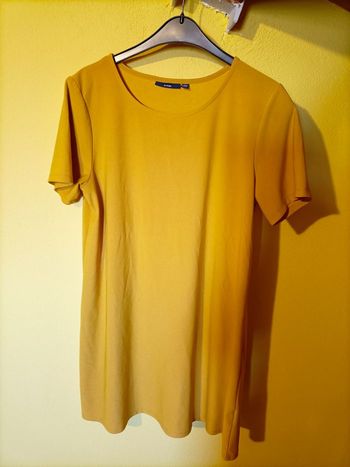 Robe courte jaune moutarde Kiabi