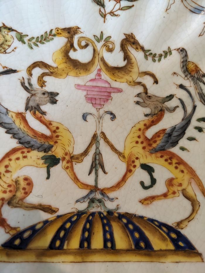 Ancien centre de table porcelaine - photo numéro 3