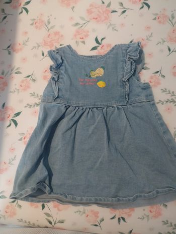 Robe en jean's motif fruit