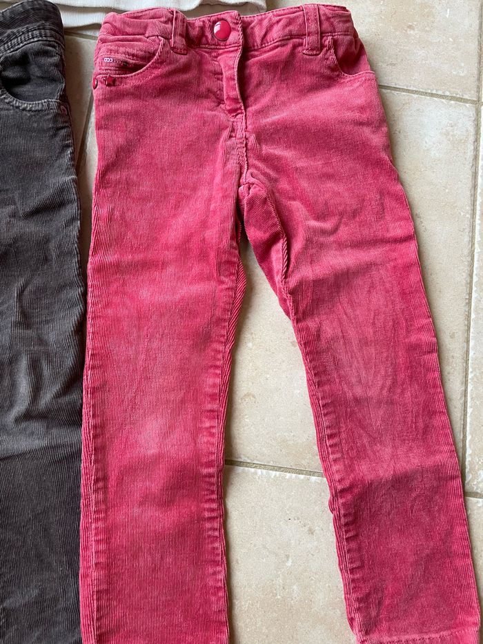 Lot hiver 2 pantalons velours et un pull tout doux - photo numéro 2