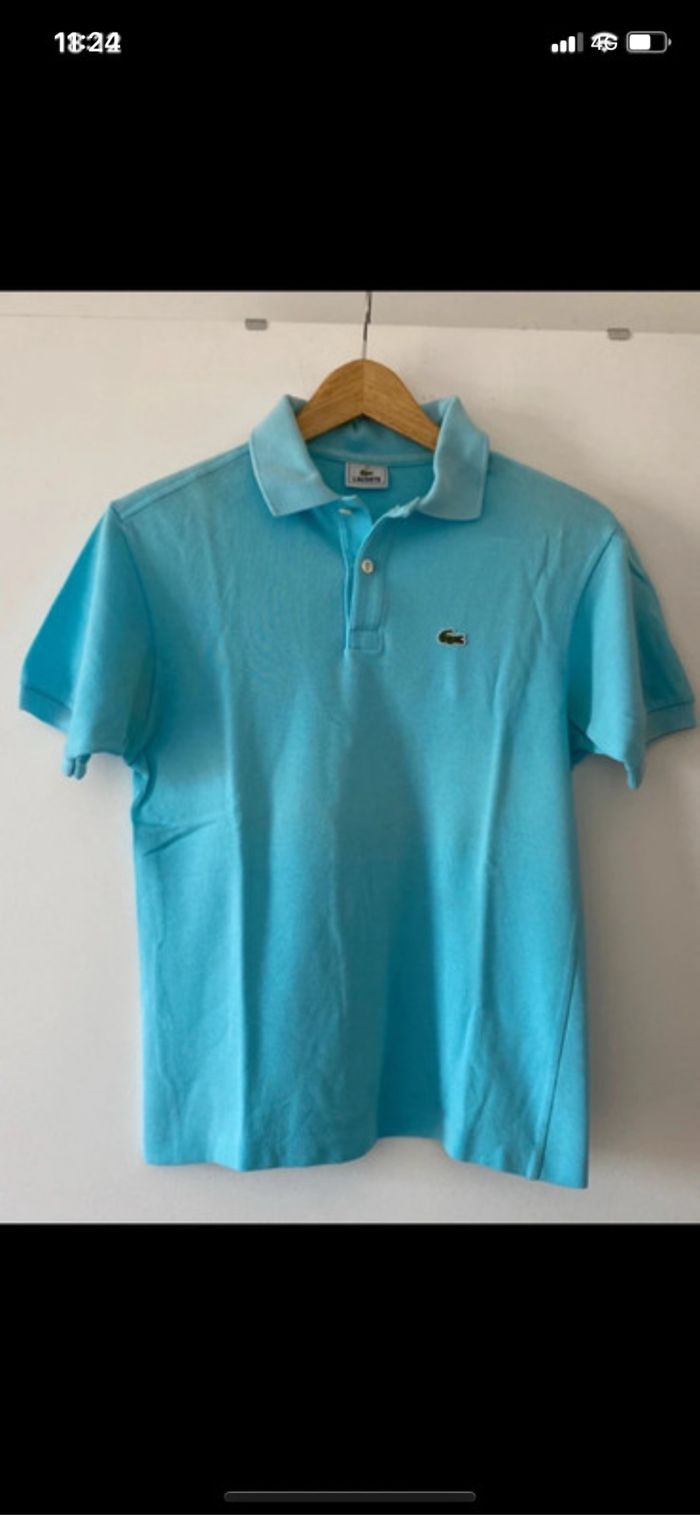 LACOSTE 16 ans  polo turquoise - photo numéro 2
