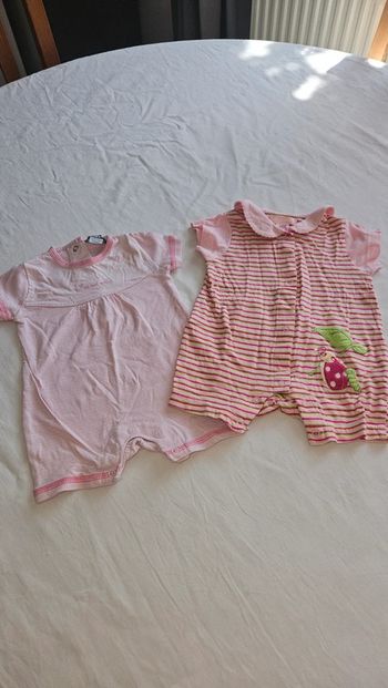 Lot de 2 combinaisons été bébé Fille