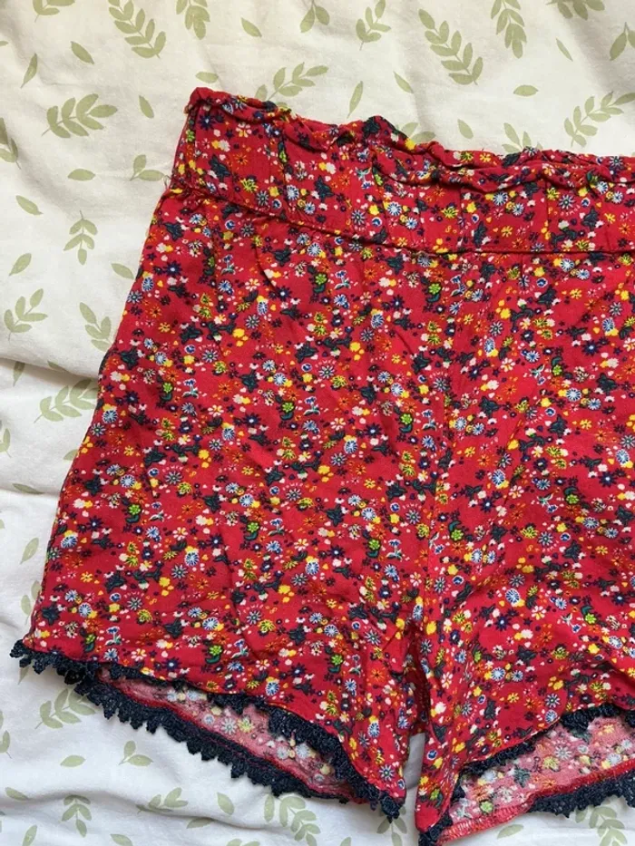 short rouge fleuri 10 ans influx - photo numéro 5