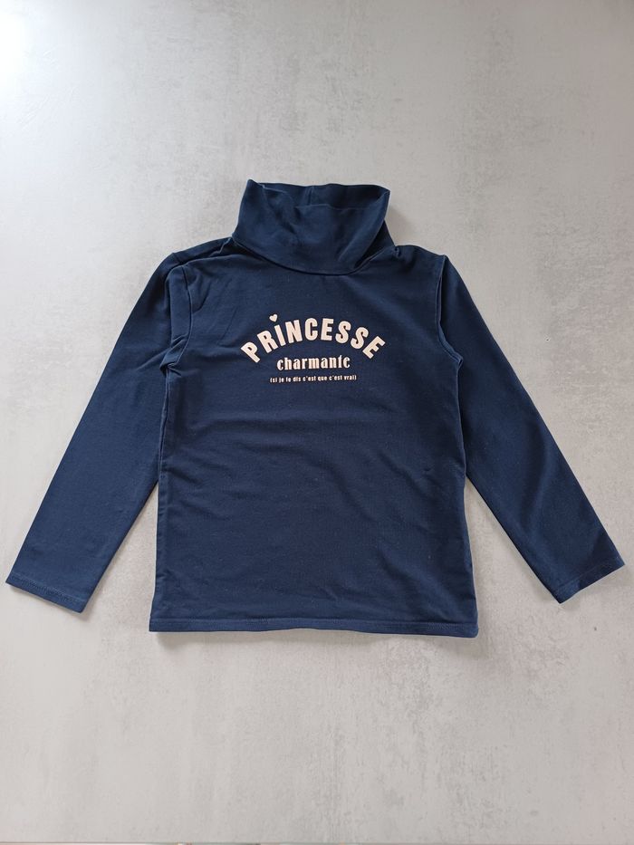 Sous-pull manches longues / Verbaudet / 3 ans, très bon état, bleu marine