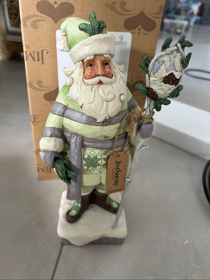 Père Noël Woodland Avec Une Canne - Jim Shore Heartwood Creek