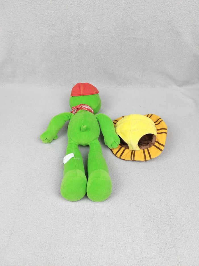 Peluche doudou tortue FRANKLIN JEMINI bandana rouge pois 35 cm - photo numéro 5
