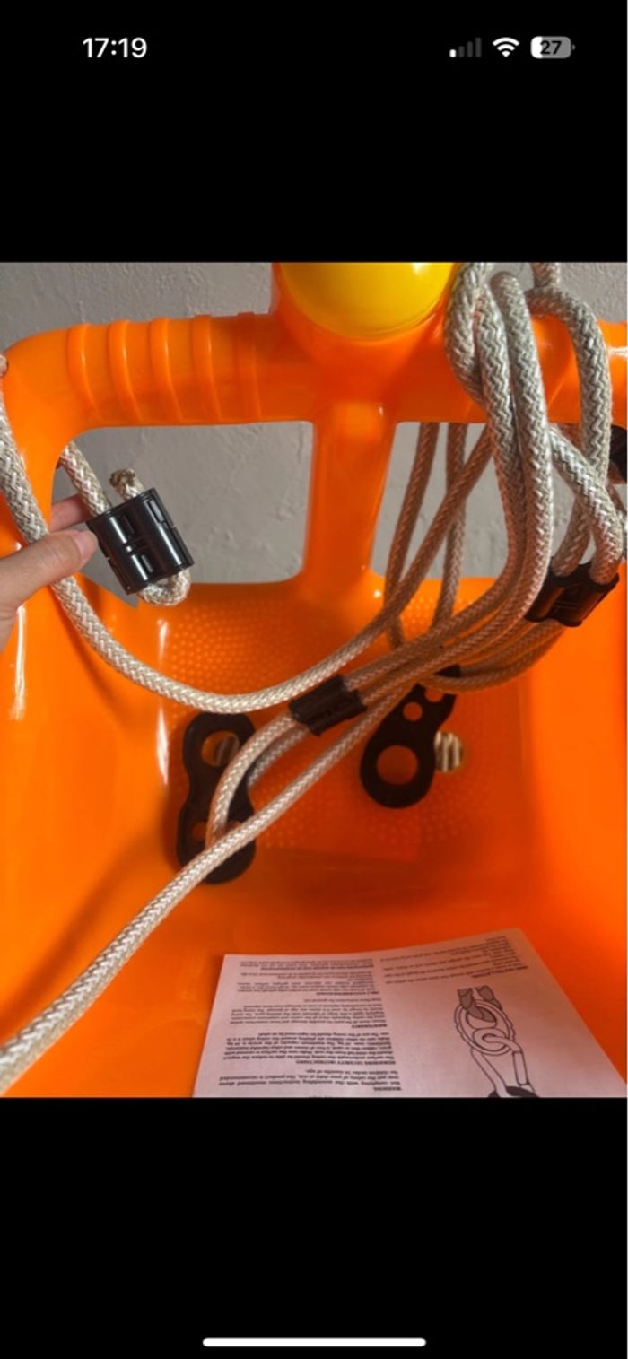 Balançoire bébé neuf avec étiquette  Orange et jaune - photo numéro 4