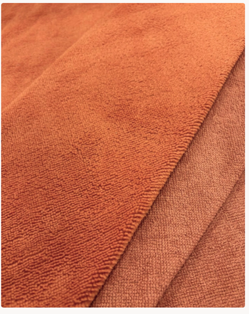 Eponge bambou rouille / Coupon éponge bambou / Tissu éponge bambou rouille / Micro éponge bambou
