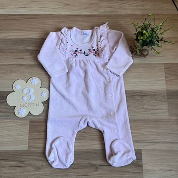 Pyjama une pièce en velour 3 mois