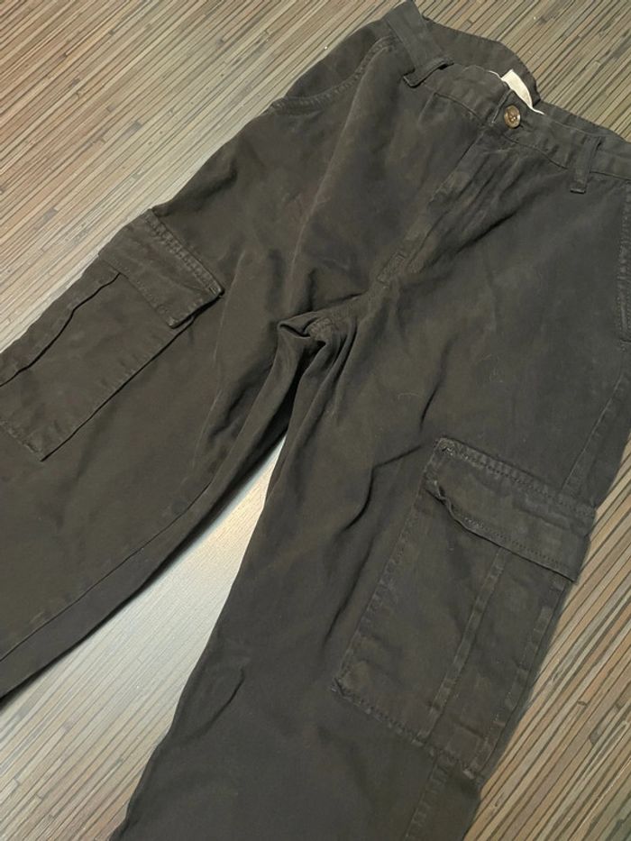Pantalon cargo noir épais STR - photo numéro 2
