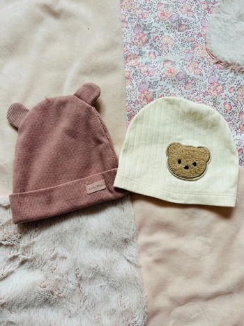 Lot de 2 bonnet 1-3 mois